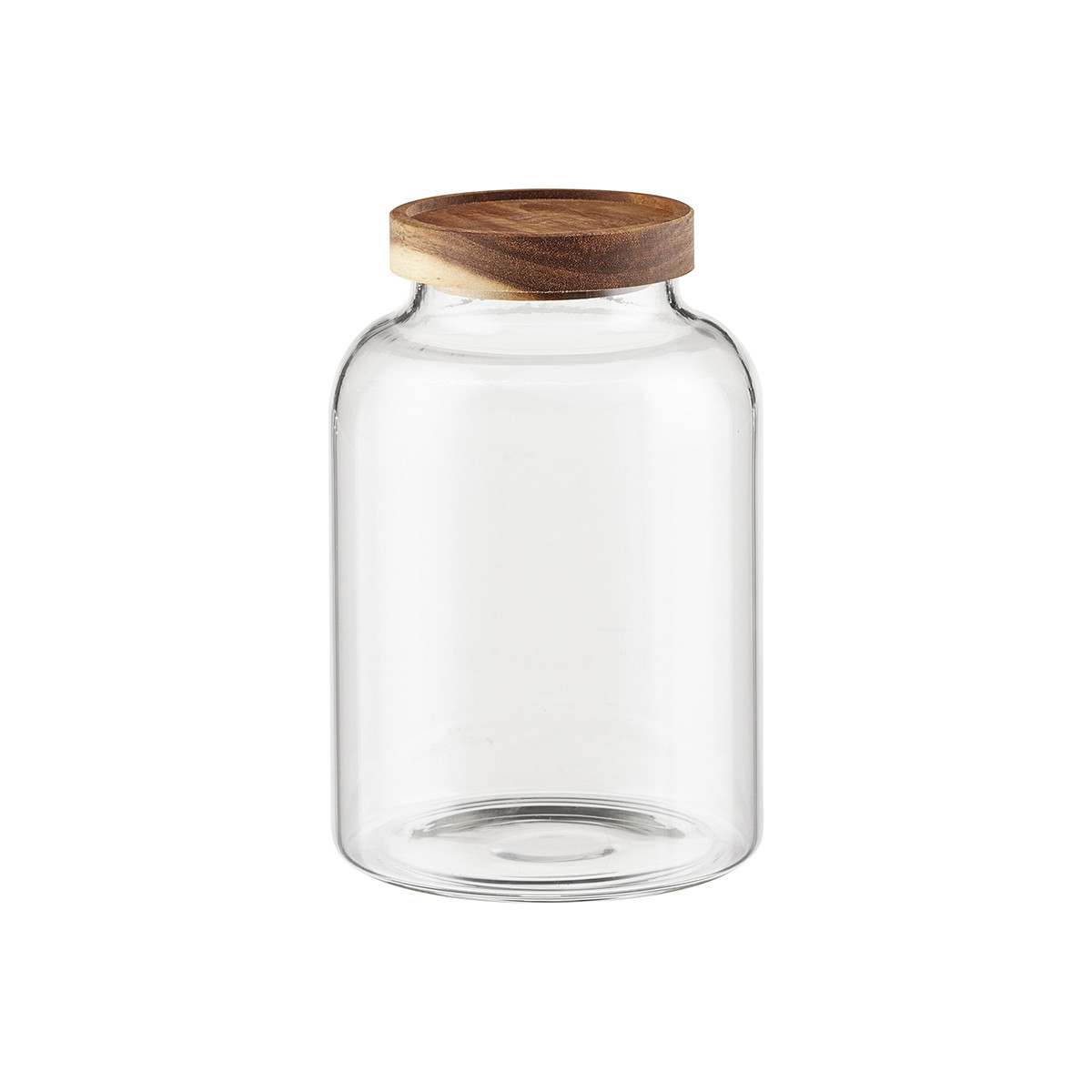 2 qt . Glass Jar w/ Acacia Lid | The Container Store