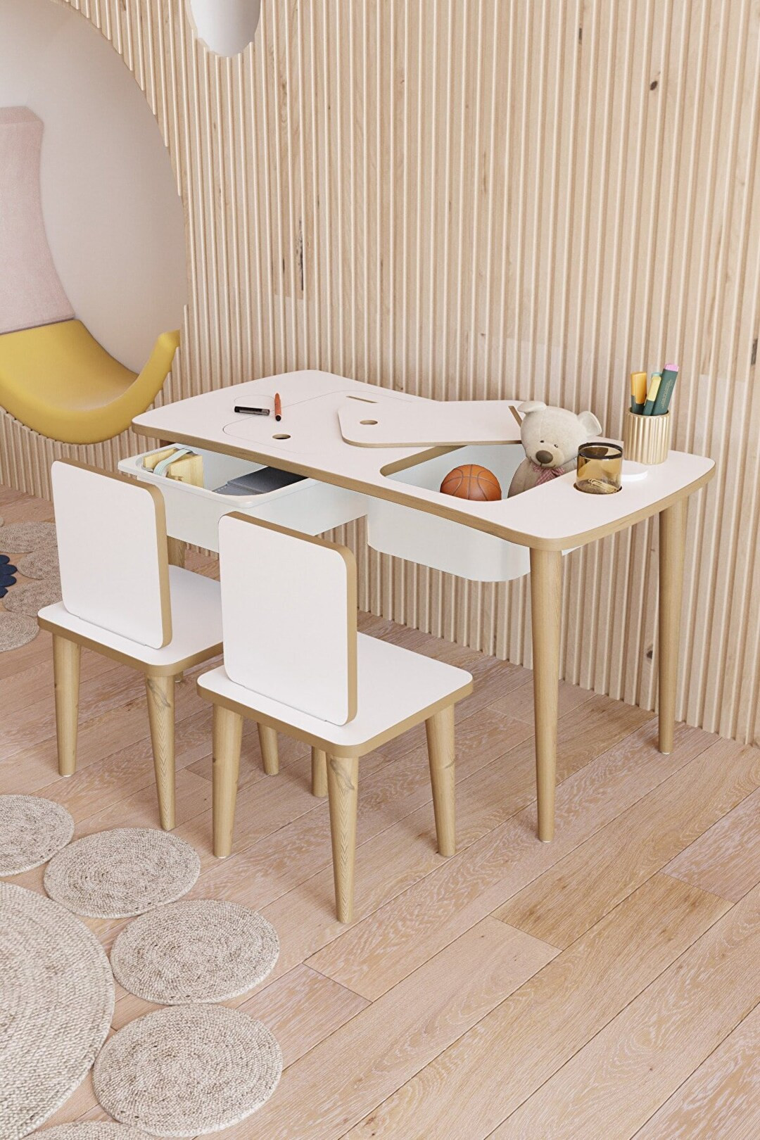 Activity Table/Montessori Table and Chair Set/ Best Gift for Kids/ Wooden Sensory Table, | Etsy (US)