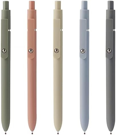 FIOVER 5pcs Gel Pens Quick Dry Ink Pens Fine Point Premium Retractable Rolling Ball Gel Pens Blac... | Amazon (US)