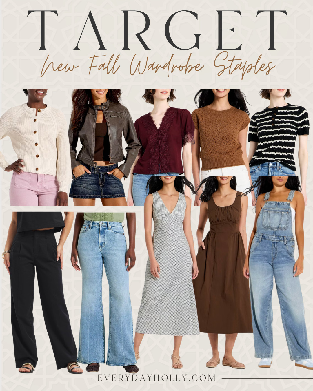 These Target fall wardrobe finds are so good for transitioning your closet into the new season. I love pieces that are easy to mix and match, and these are the kinds of staples you can style now while it’s still warm and continue wearing as temperatures cool down.

target fall finds, target clothing, fall wardrobe staples, fall transition outfits, affordable fall fashion, fall outfit ideas, casual fall style, everyday wardrobe essentials, sweaters for fall, fall dresses, denim outfits, fall layering pieces, everydayholly 

 #LTKootd #LTKSeasonal #LTKOver40