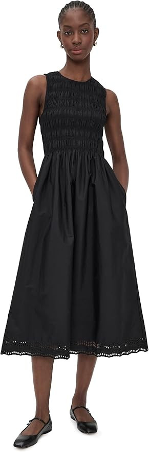 Madewell Women's The Embroidered Melody Smocked Midi Dress | Amazon (US)