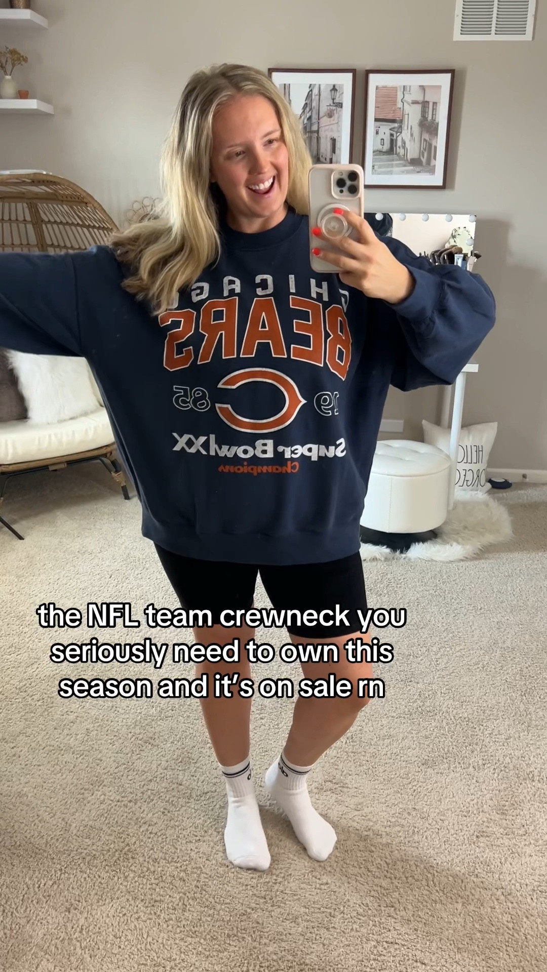 Chicago Bears fans and NFL fans alike need this crewneck!! Goes on and off sale but is a huge deal when it is marked down! Like this post for an alert when the price drops!

#LTKActive #LTKFindsUnder100 #LTKVideo