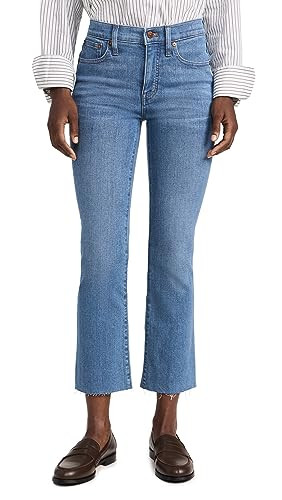 Madewell Women's Mid Rise Kick Out Jeans, Cherryville Wash, Blue, 30 | Amazon (US)