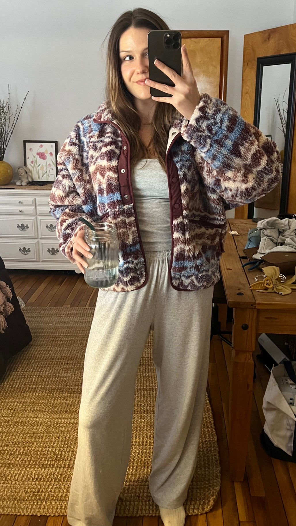Never not a mess in the morning 😴😅😆

Cozy winter morning outfit of the day! 💕☃️❄️

In my Abercrombie wide leg lounge pants and matching 90s cami, as well as my Free People Hit The Slopes jacket!

#LTKootd #LTKValentine #LTKmorningroutine