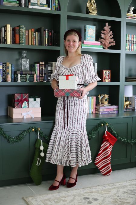 Vintage inspired Christmas dress. Nicola Bathie x Antonio Melani for Dillards floral & stripe dress for the holidays  

#LTKSeasonal #LTKHoliday