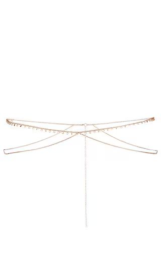 Louisa Body Chain in Gold | Revolve Clothing (Global)