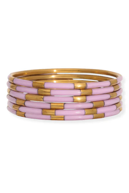 BudhaGirl Veda Lilac Bangle Bracelets Set of 6 | The Willow Tree