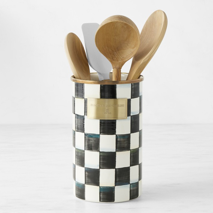 Mackenzie Childs Courtly Check Utensil Holder | Williams-Sonoma