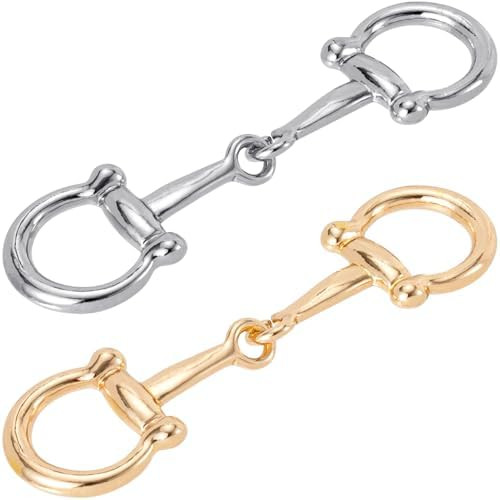 Joez Wonderful Horsebit Silk Scarf Buckle, Simple Metal Scarf Rings, Horsebit Clasp for Women | Amazon (US)