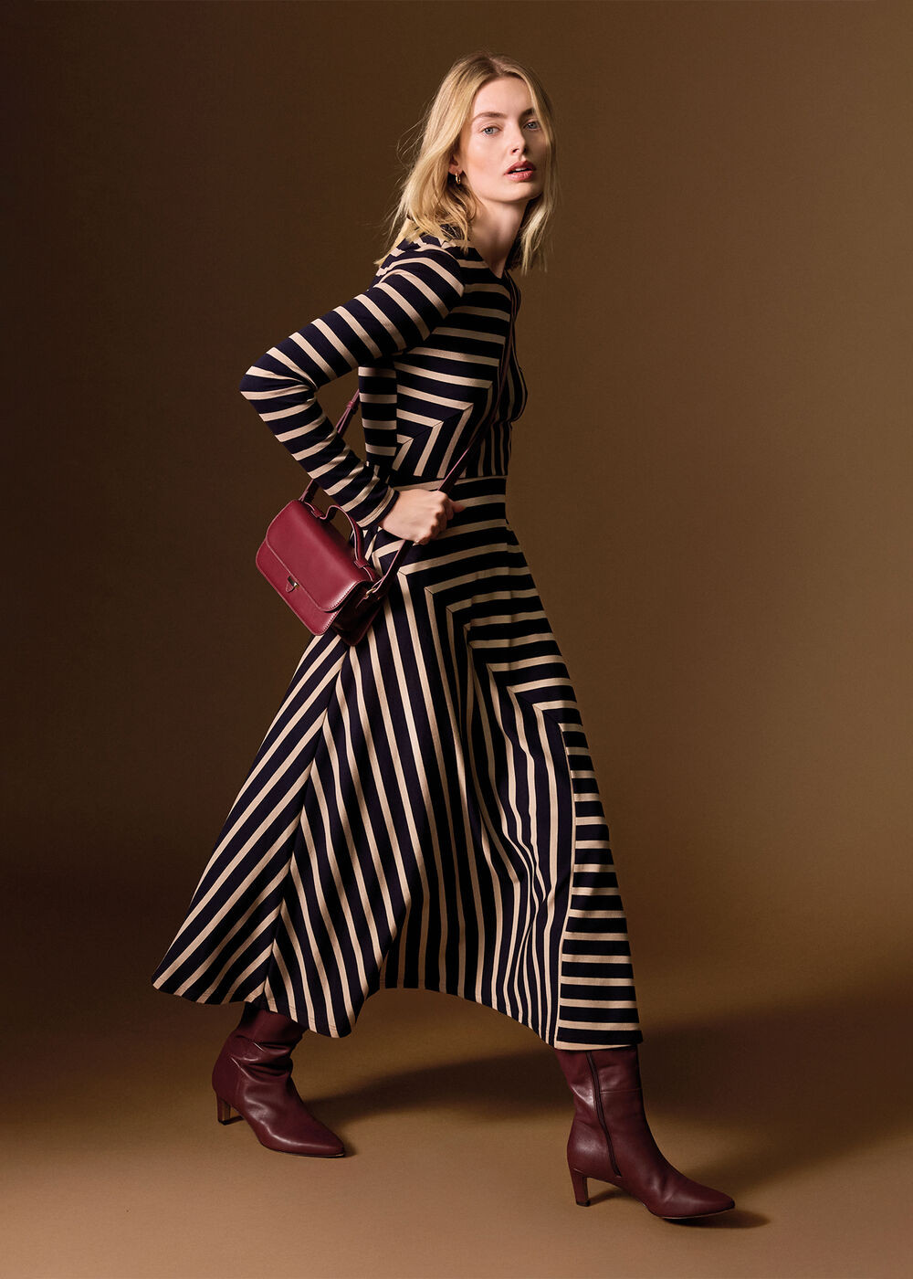 Mia Stripe Midi Dress | Phase Eight UK | | Phase Eight