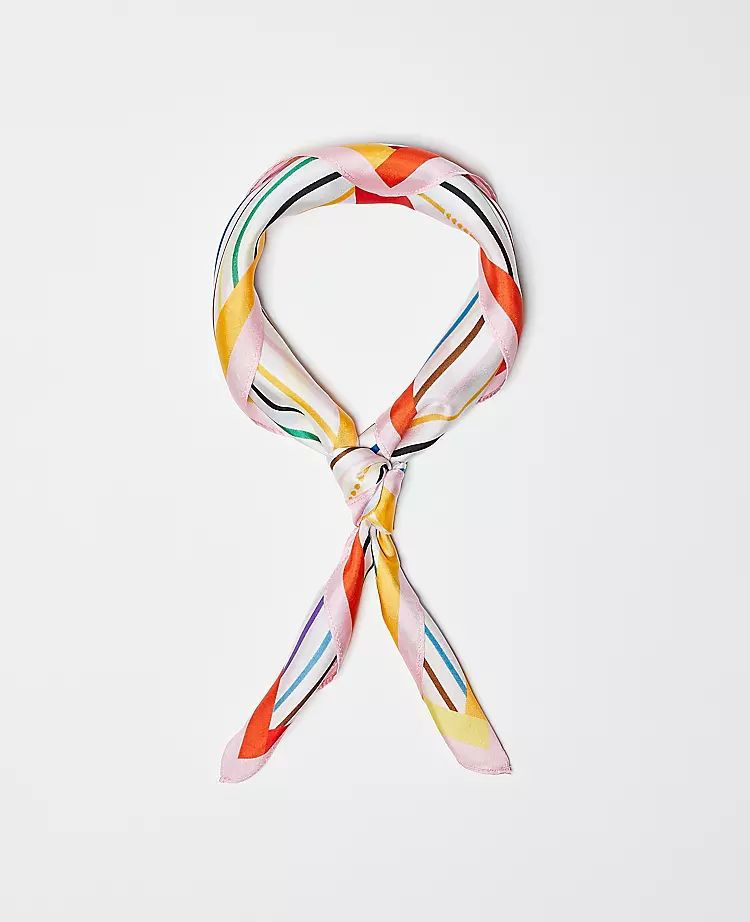 Rainbow Striped Silk Little Scarf | Ann Taylor | Ann Taylor (US)