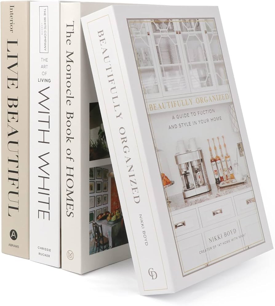 4 Pack Faux Books for Decoration, Ediactcyl Modern Fashion Decorative Books Set for Hardcover Hom... | Amazon (US)