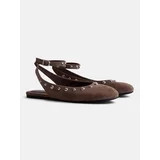 No Boundaries Women’s Faux Suede Ankle Ballet Flats | Walmart (US)