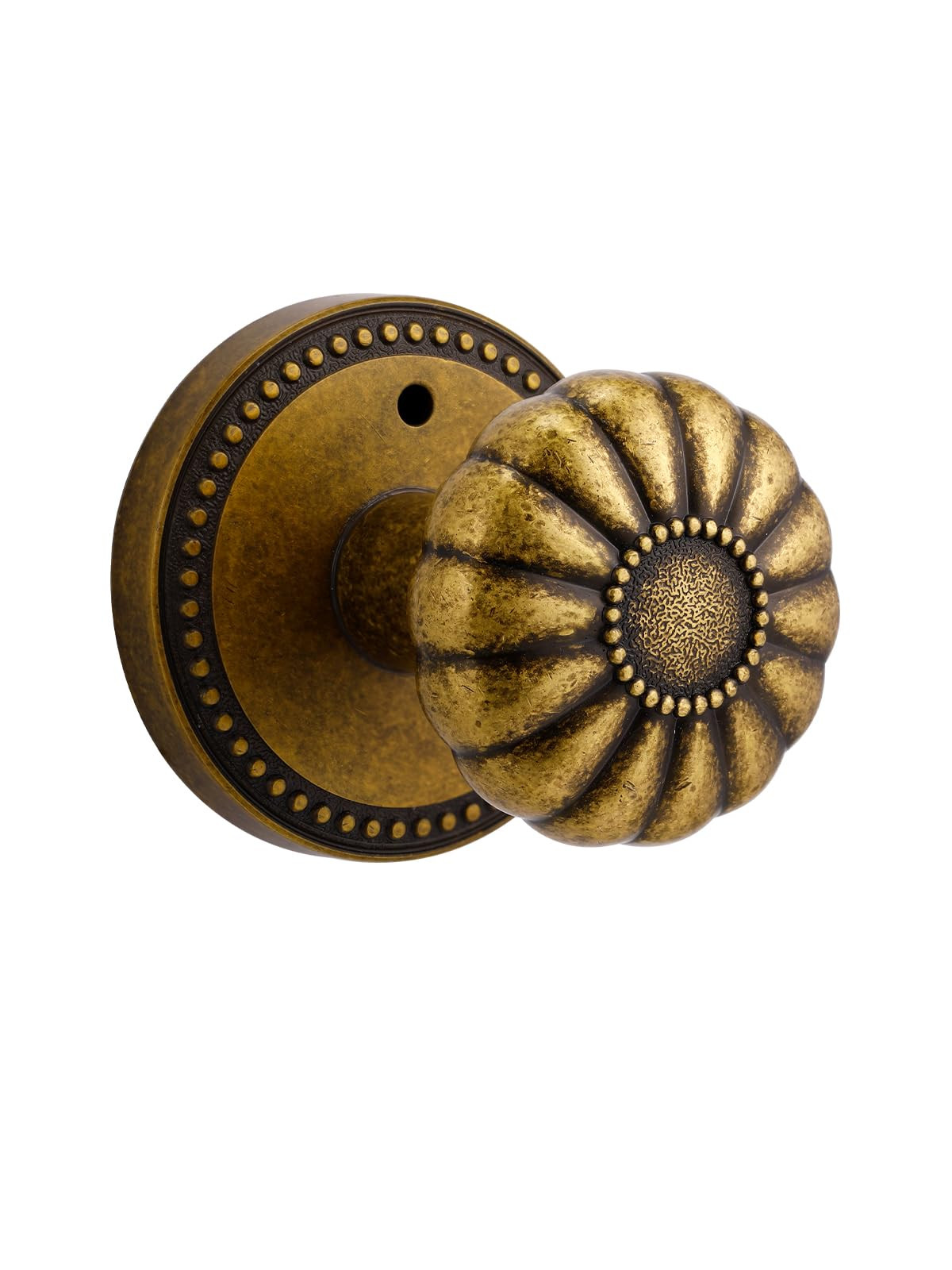 Antique Brass Door Knobs Interior Privacy Door Knob with Lock for Bedroom and Bathroom,Zinc Alloy... | Amazon (US)