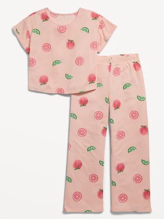 Rib-Knit Pajama Set for Girls | Old Navy (US)