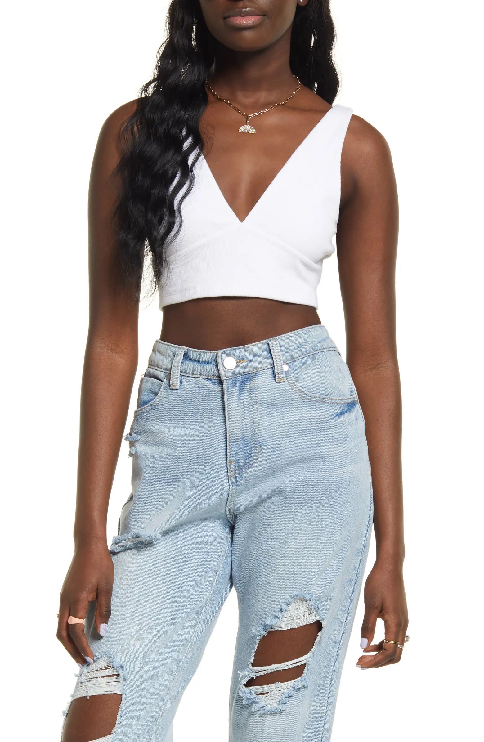 BP. V NECK CROP TANK | Nordstrom | Nordstrom