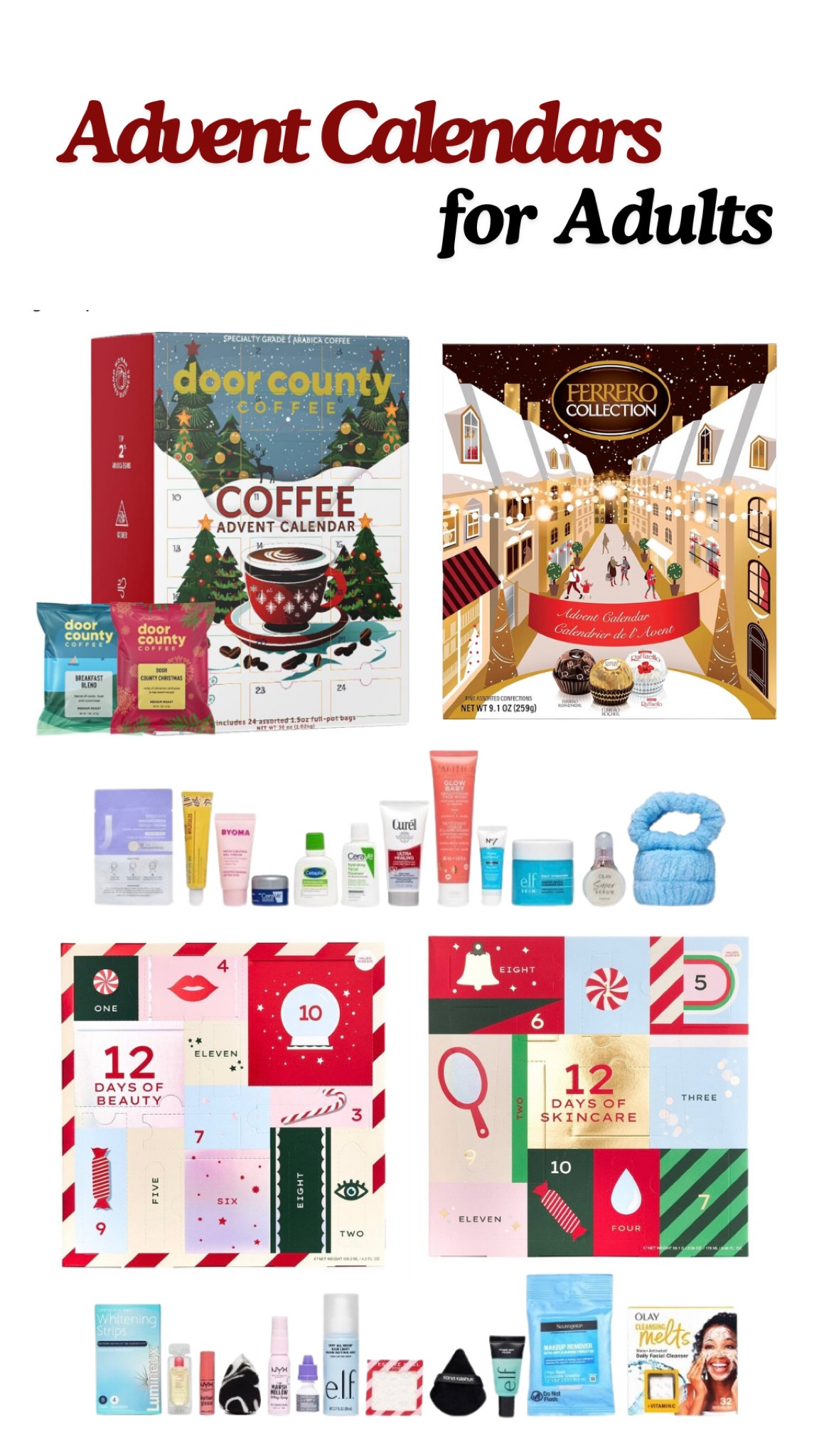 I love counting down to Christmas with an Advent Calendar. Who says kids get to have all the fun? Check out these advent calendars for adults! 

Coffee advent calendar 
Chocolate advent calendar 
Beauty advent calendar 
Advent calendar for women


#LTKSeasonal #LTKHoliday