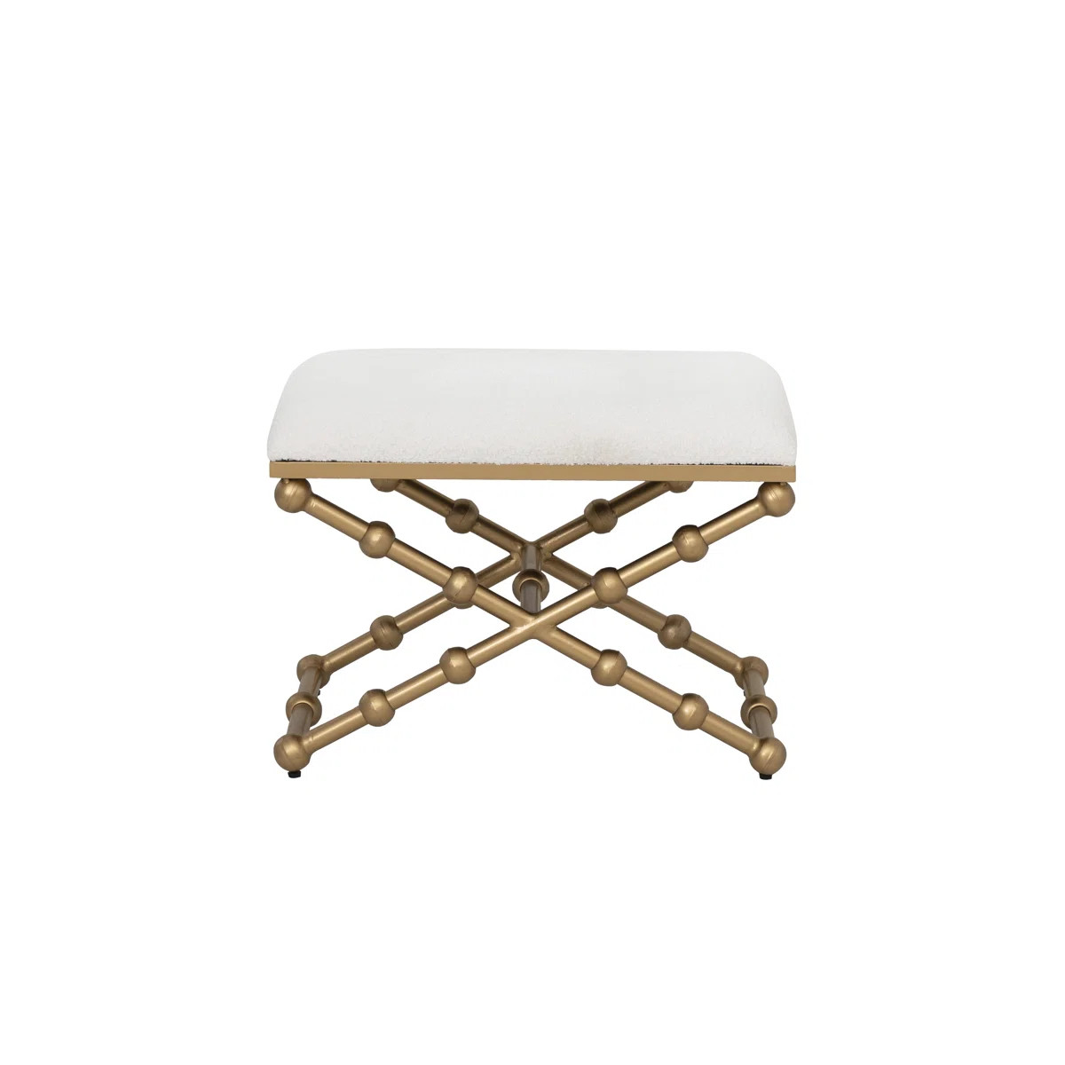 Campaign Pippa 24" W Cotton Boucle Upholstered Stool | Wayfair North America