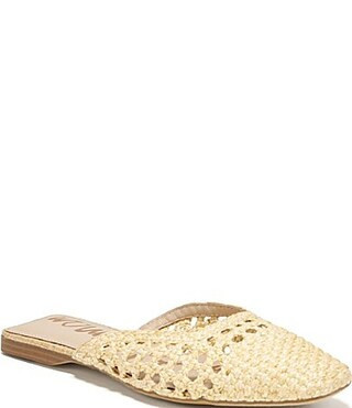 Sam Edelman Nola Woven Raffia Square Toe Mules -  7.5 | Dillard's