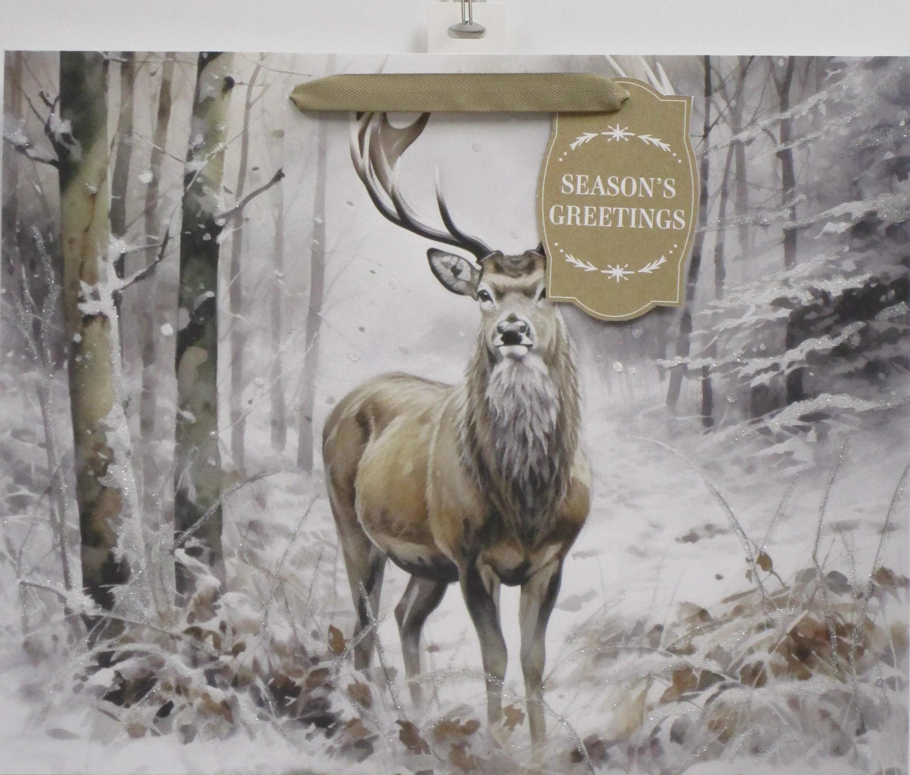 Extra Large Vogue Majestic Stag Gift Bag, 16 in x 7 in x 12.75 in, by Holiday Time | Walmart (US)