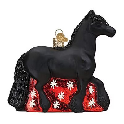 Old World Christmas Blown Glass Ornament for Christmas Tree, Friesian Horse | Target