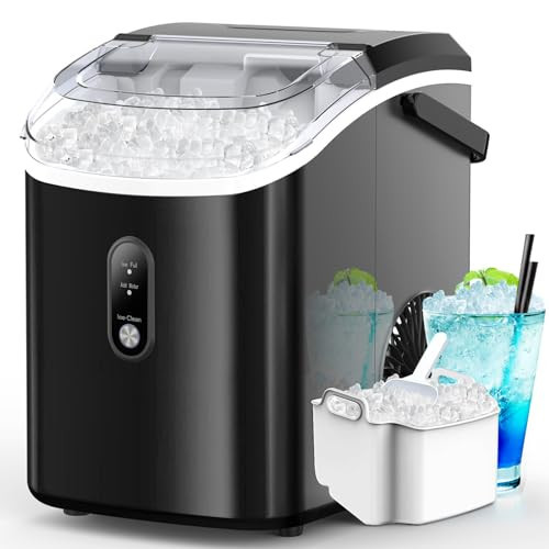 Kndko Nugget Ice Maker Countertop,34lbs/Day,Portable Crushed Ice Machine,Self Cleaning with One-C... | Amazon (US)