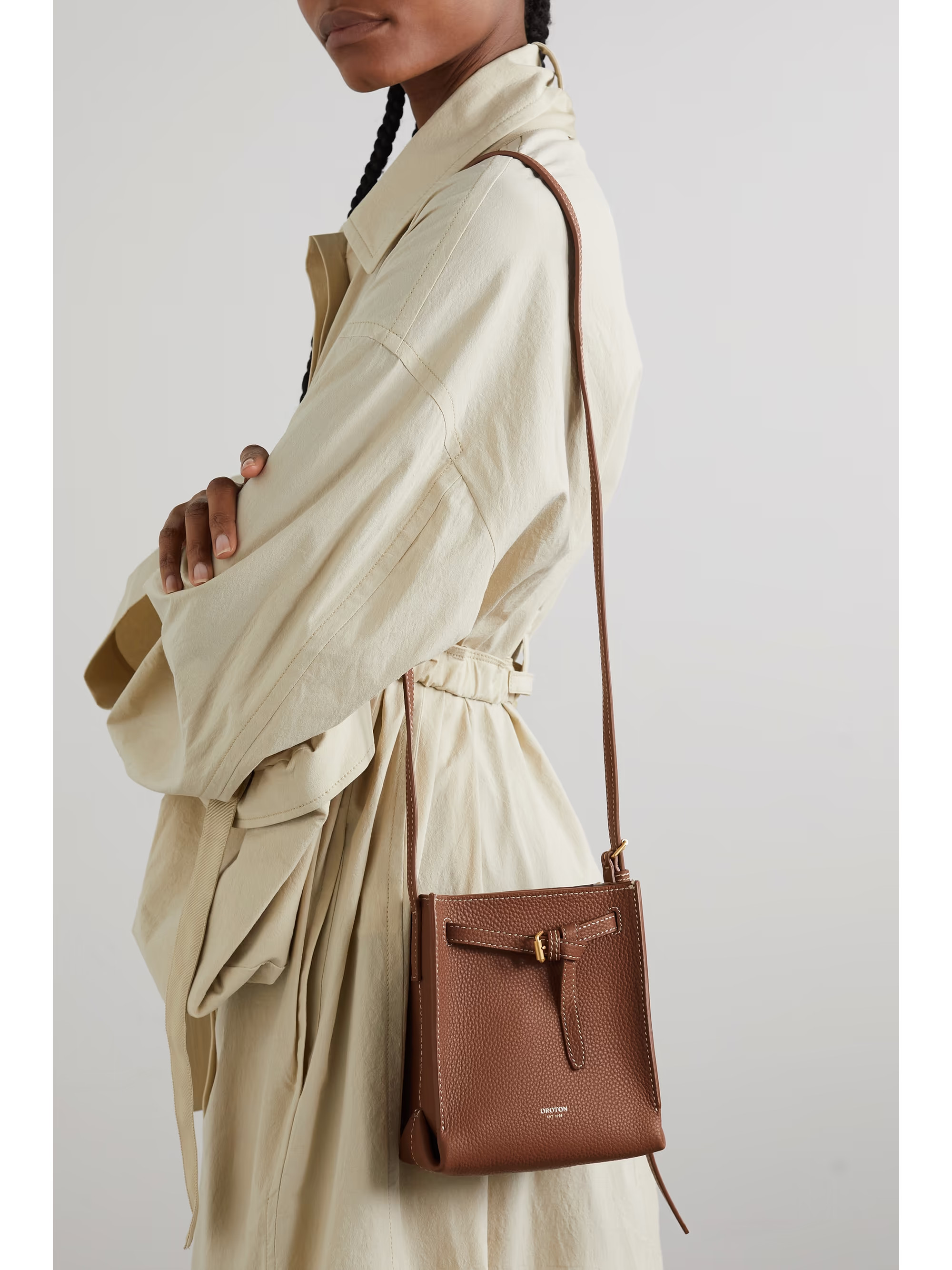 Margot mini buckled textured-leather bucket bag | NET-A-PORTER (US)