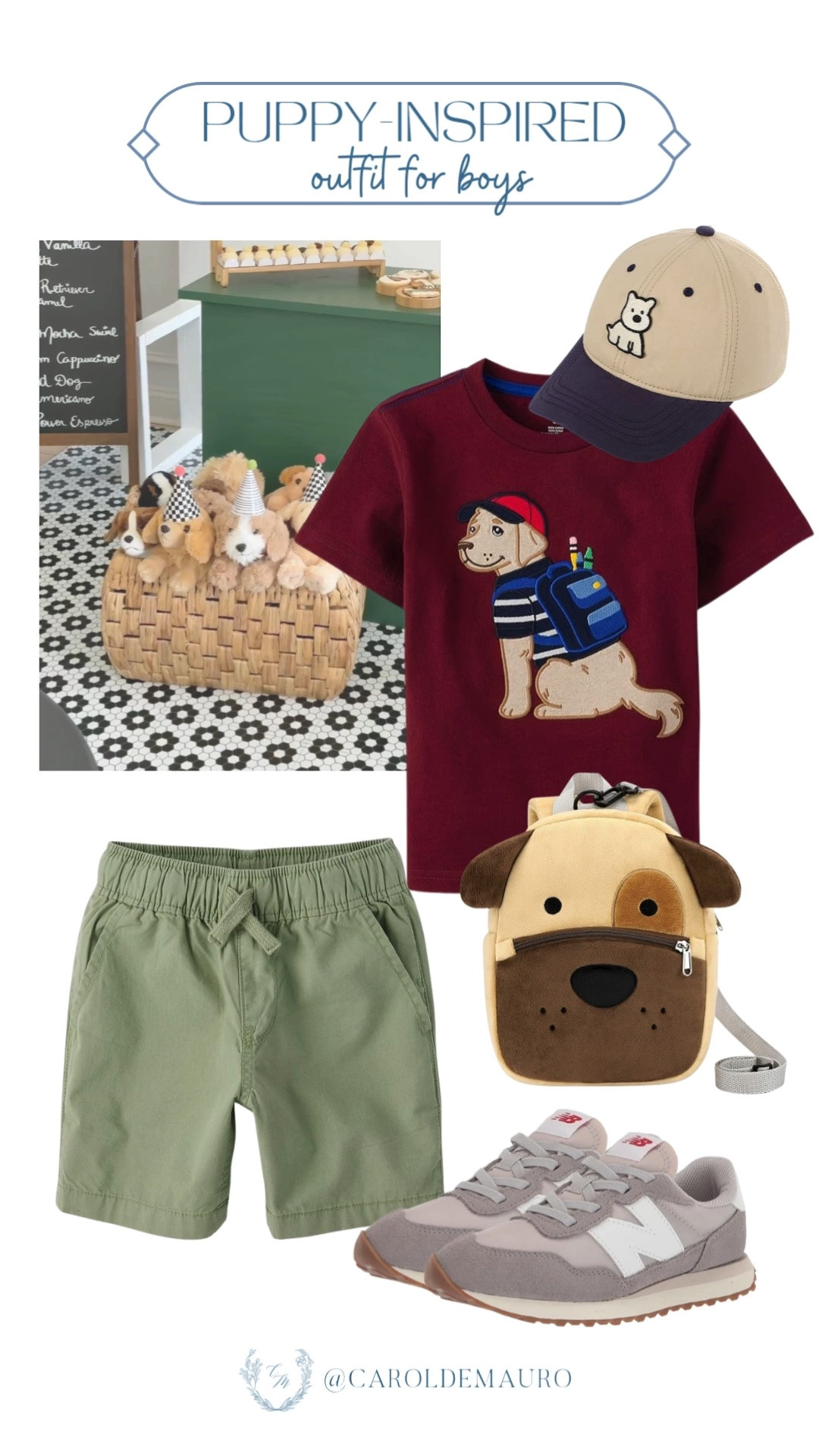 puppy outfit, outfit for boys, boys summer look, dog lover, toddler fashion, amazon kids, printed tee, puppy hat for boys, dog backpack, new balance sneakers

#LTKootd #LTKKids