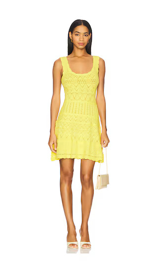 Shereena Sweater Dress in Yellow | Revolve Clothing (Global)