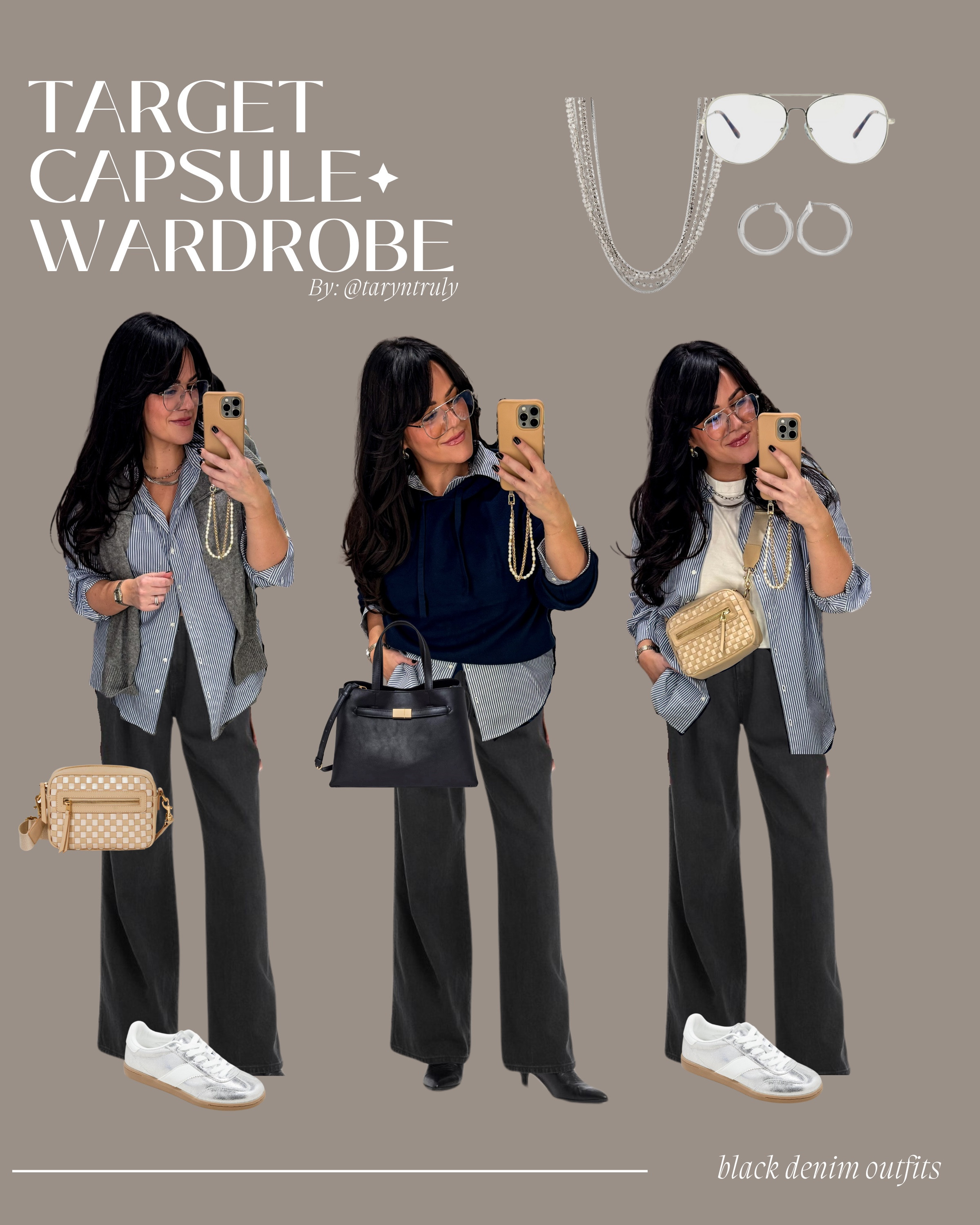 Target capsule wardrobe featuring black denim trousers 


#LTKStyleTip #LTKSeasonal #LTKMidsize