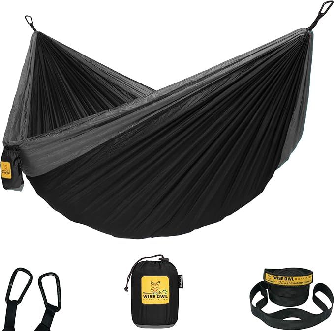 Wise Owl Outfitters Camping Hammocks - Portable Hammock Camping Gear Single or Double Hammock for... | Amazon (US)
