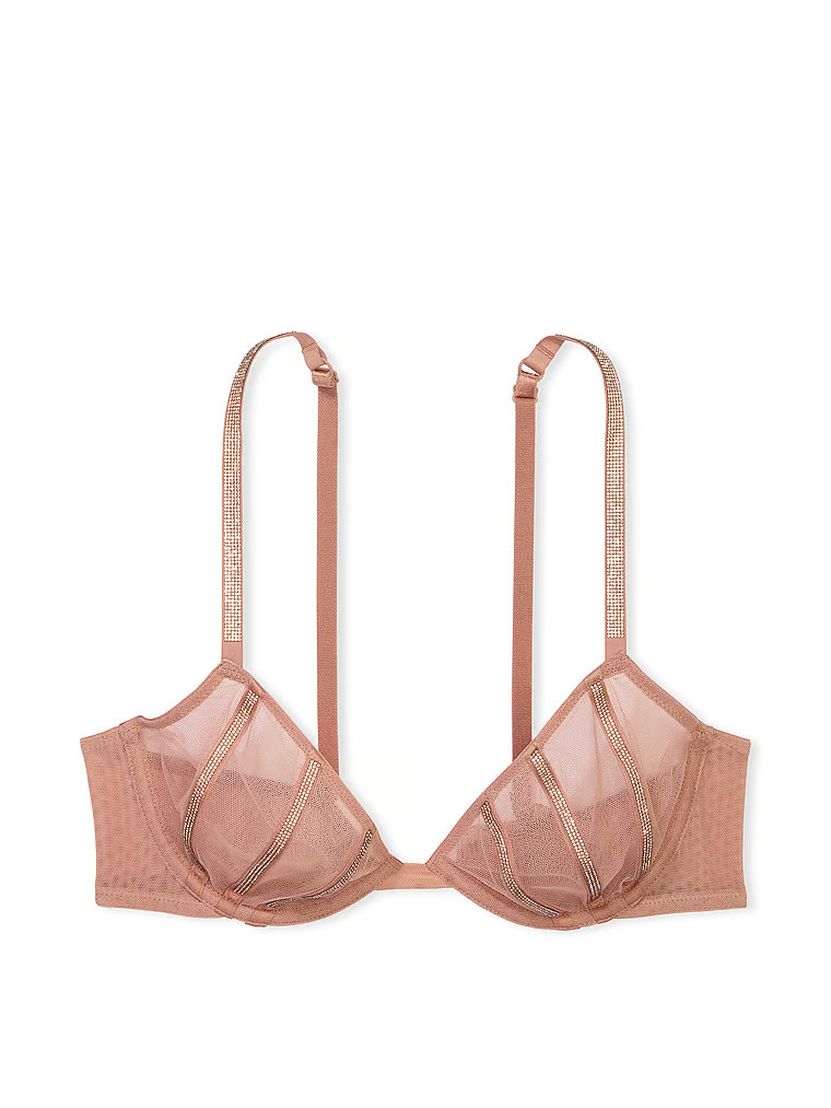 Sheer Shine  Unlined Low-Cut Demi Bra | Victoria's Secret (US / CA )