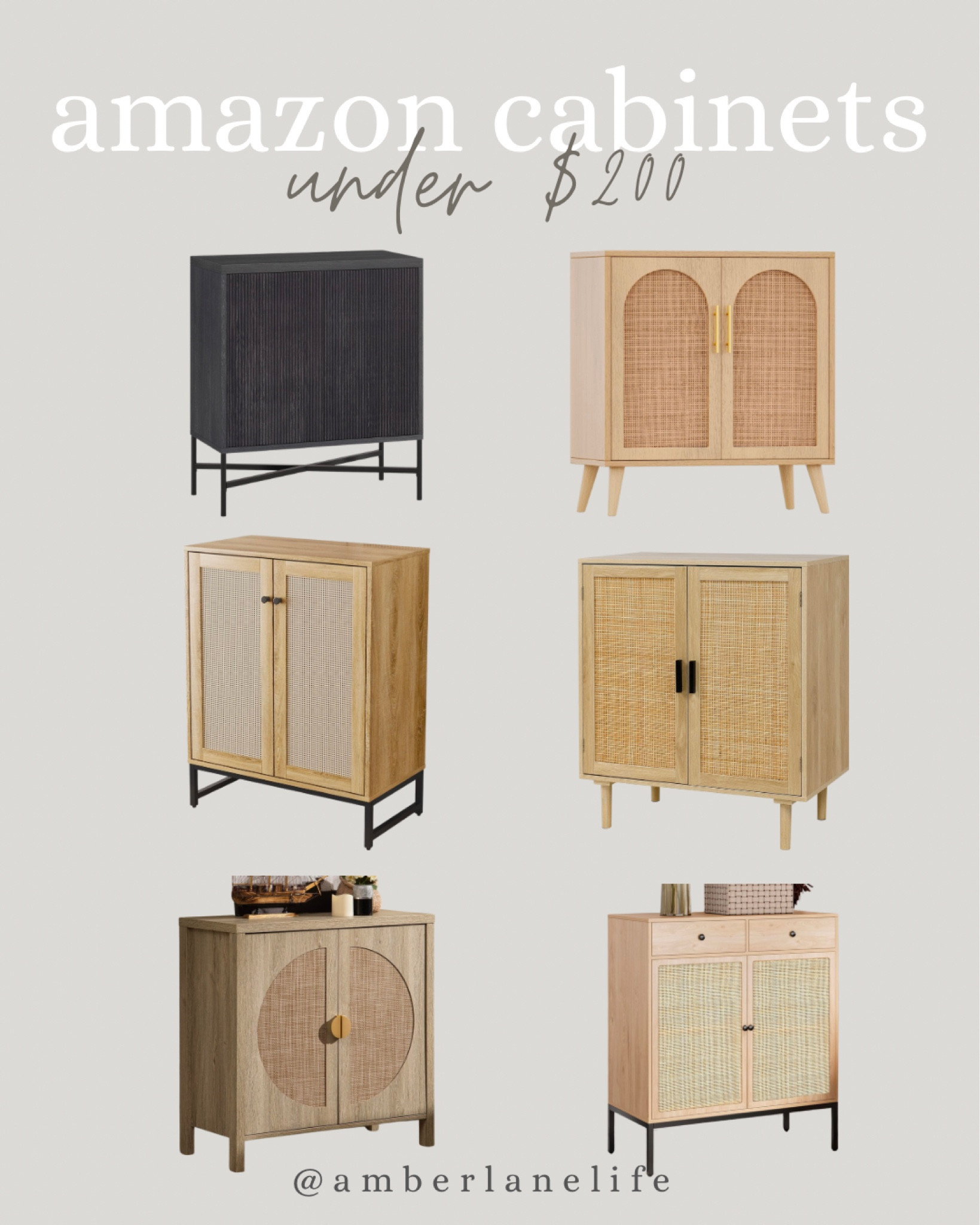 Affordable Amazon cabinets Cane  cabinets. Black cabinet. 

#LTKhome #LTKsalealert