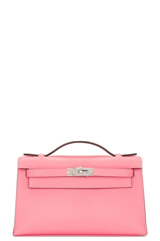 hermes Hermes B Stamp Swift Kelly Pochette Handbag in Rose Azalea - Pink. Size all. | FWRD 