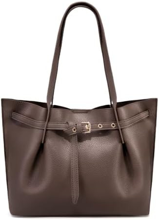Montana West Tote Bag for Women Designer Purses and Handbags with Belted Detailing | Amazon (US)