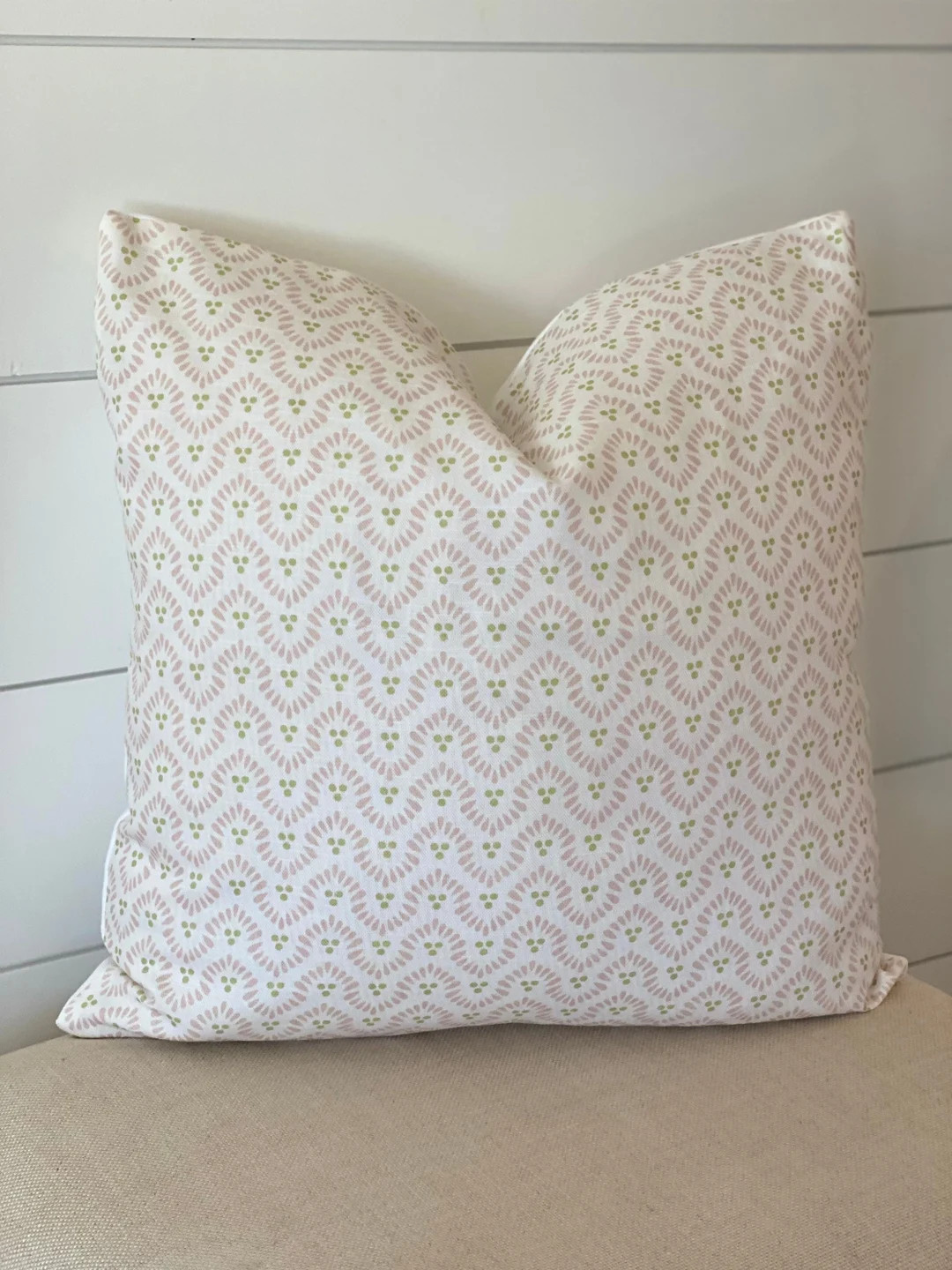 Anna French Wynford Pillow Cover, Pink and Green Designer Throw Pillow | Etsy (Global)