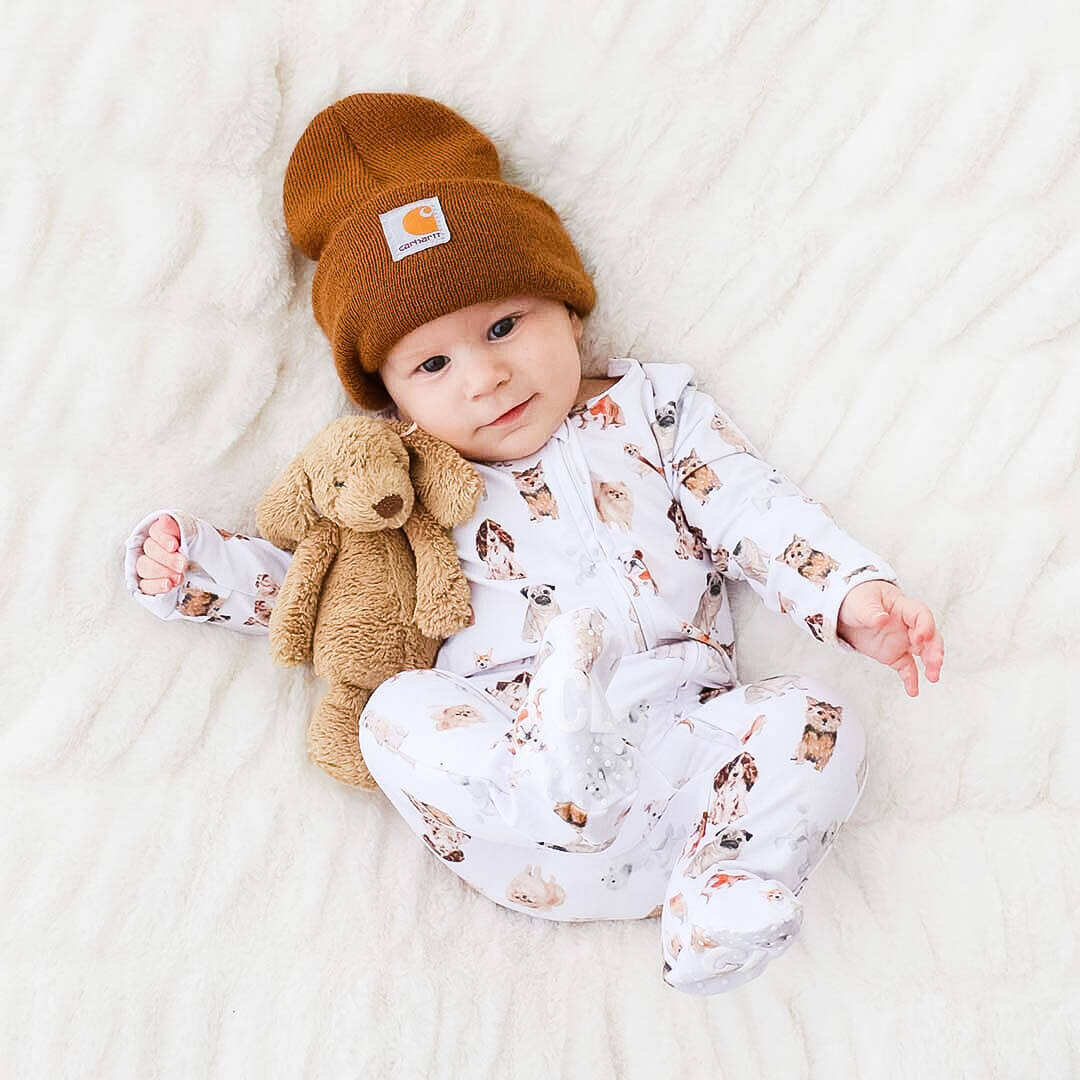 Puppy Love Zipper Footie | Caden Lane