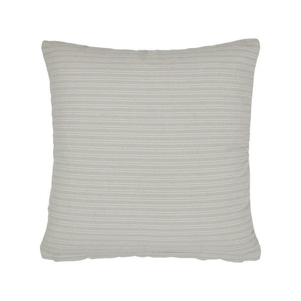 My Texas House Stafford 20" x 20" Farmhouse Taupe/White Plaid Cotton Square Decorative Pillow Cov... | Walmart (US)