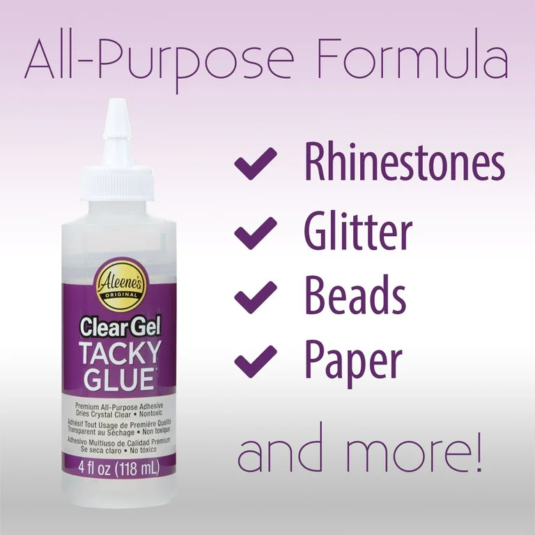 Aleene's Clear Gel Tacky Glue 4 fl oz, Dries Clear, Premium All-Purpose Adhesive | Walmart (US)