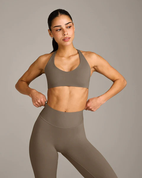 SoftMotion™ Bralette with Gray Logo 
 Moss Brown | Oner Active (UK / US)