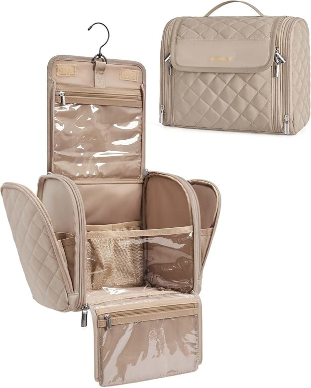 BAGSMART Makeup Bag for Women with Hanging Hook, Large Portable Capacity Water-resistant Organize... | Amazon (US)