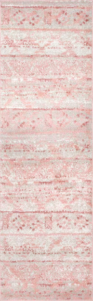 Light Pink Vintage Moroccan 2' x 6' Area Rug | Rugs USA