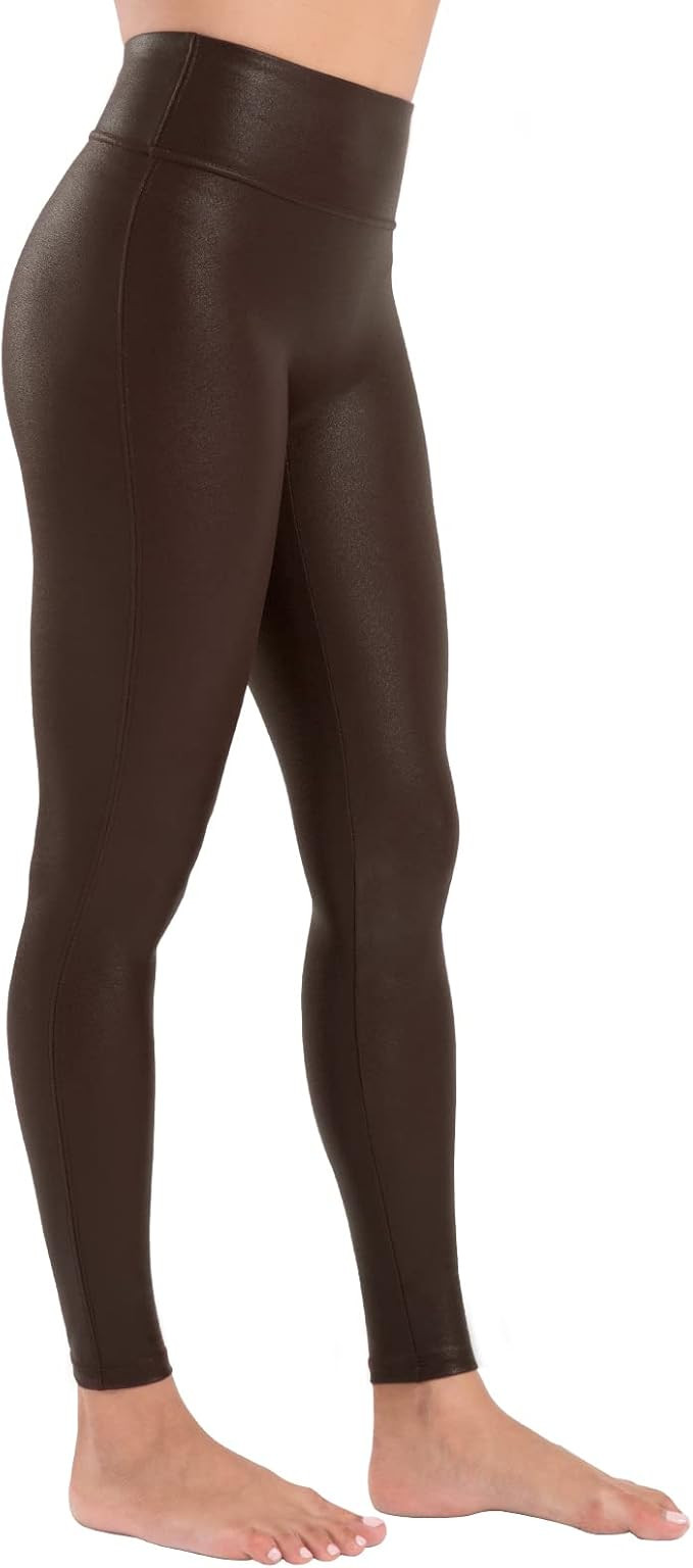 Tagoo Faux Leather Leggings, High Waisted Pleather Pants, Dressy Leggings | Amazon (US)