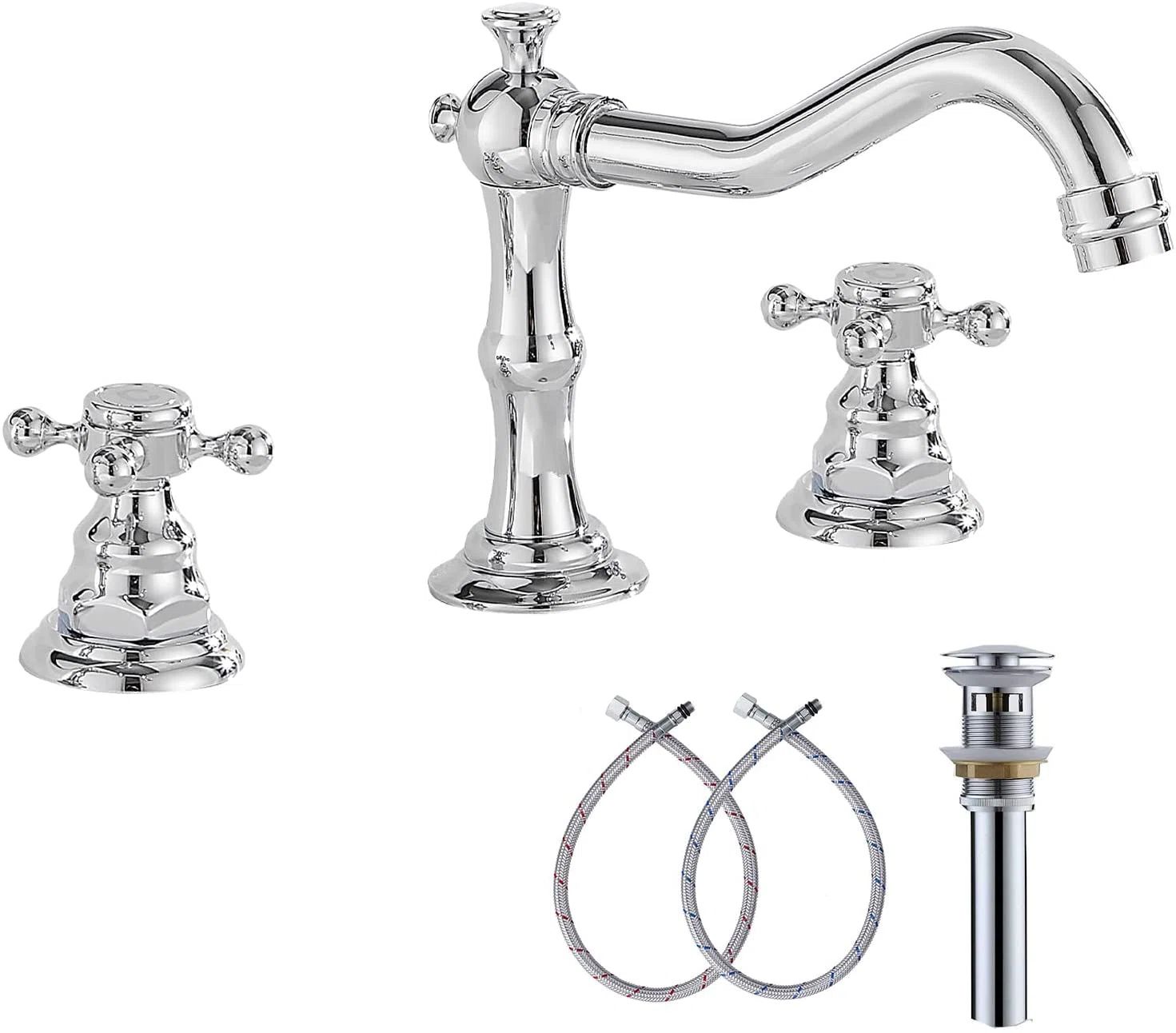 P-16389C Widespread Faucet 2-handle Bathroom Faucet with Drain Assembly | Wayfair North America