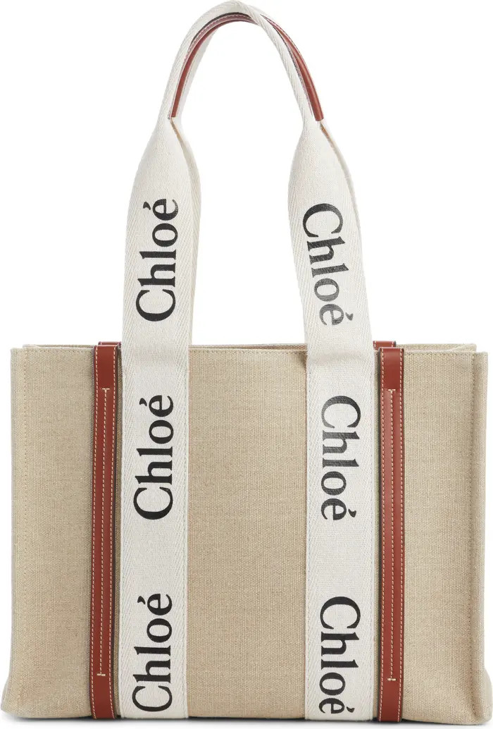 Medium Woody Linen Tote | Nordstrom