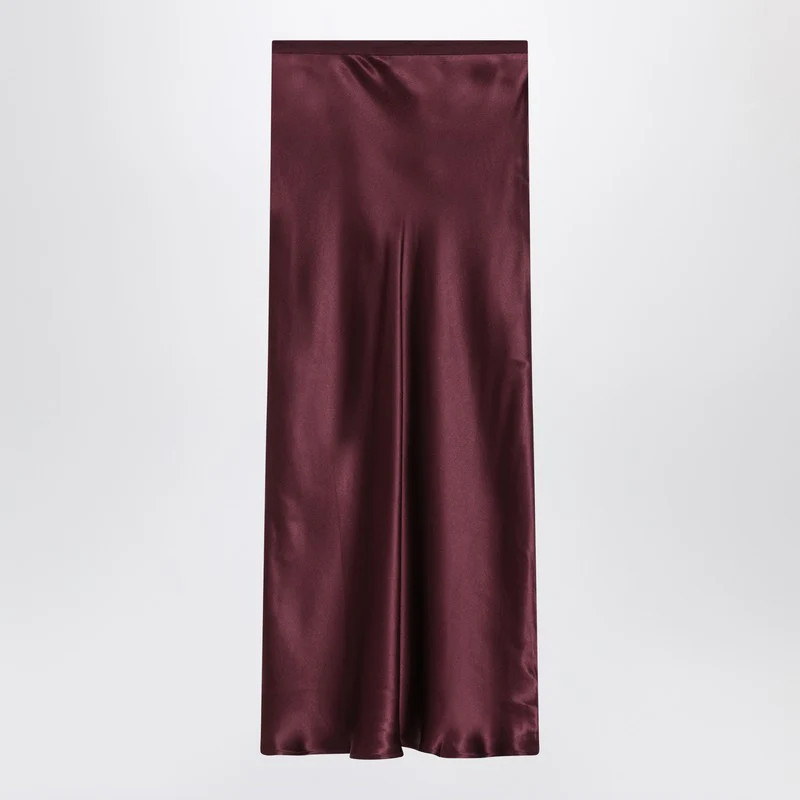 Anine Bing Bordeaux Silk Skirt Bar S | Balardi