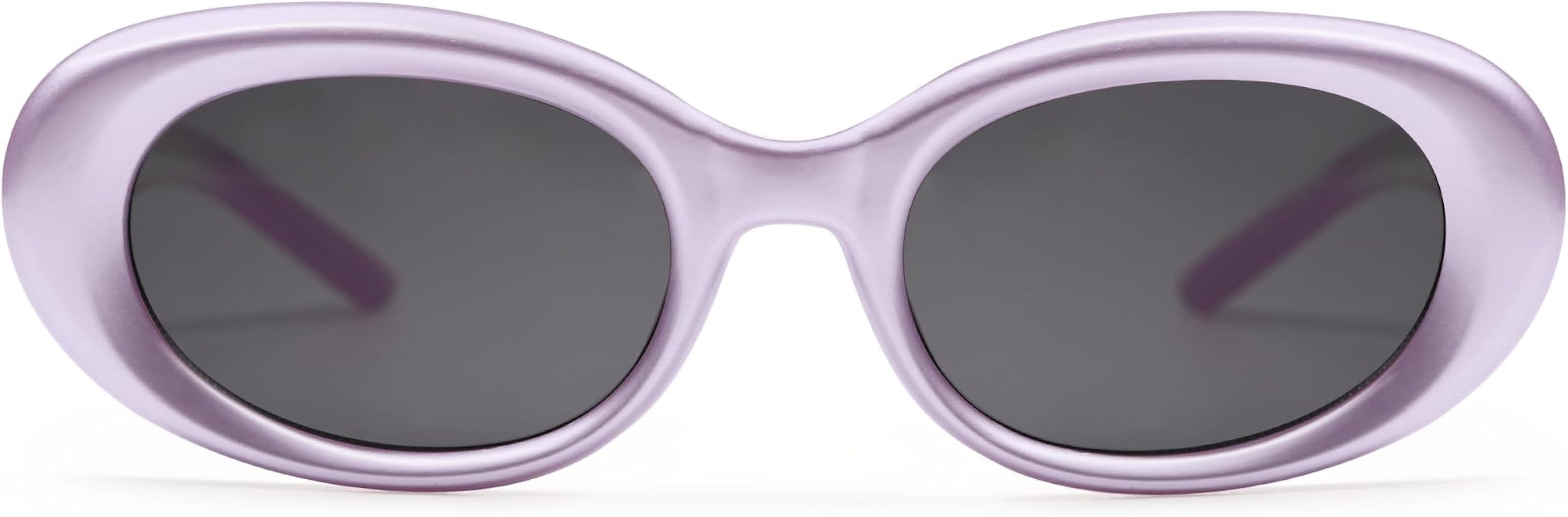 Appassal Retro Oval Sunglasses for Women Trendy Vintage Round Frame Sunnies AP3656 | Amazon (US)