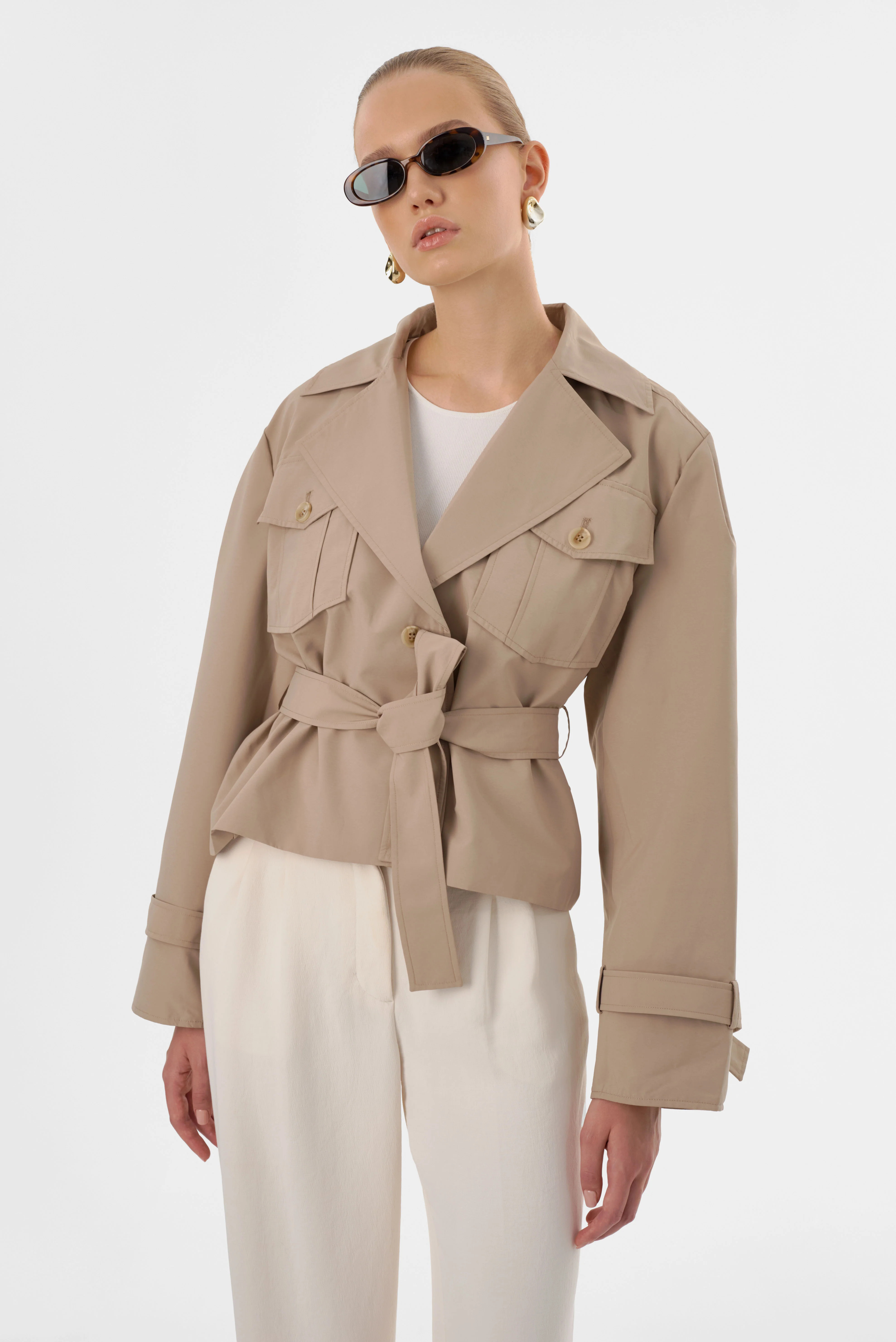QUINN | Cropped Trench Coat | LAMARQUE
