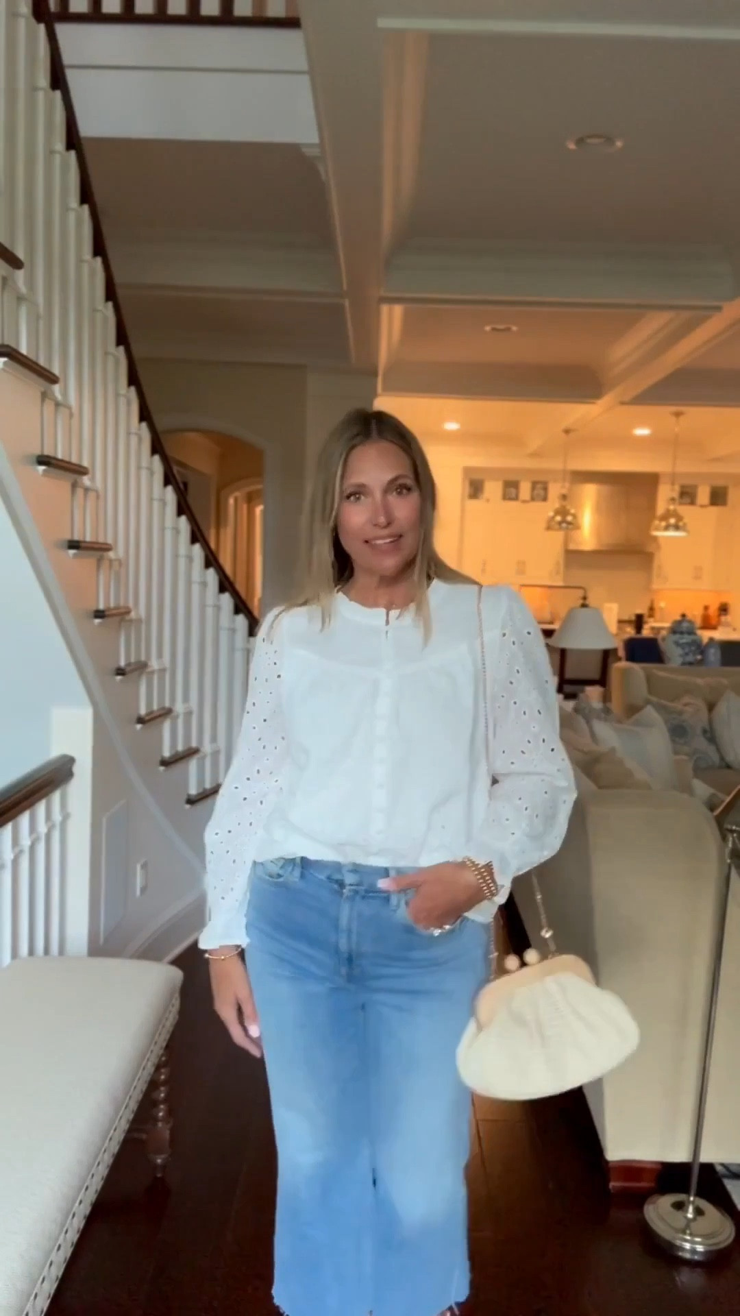 This white eyelet long sleeve is one of those Amazon pieces you can wear nonstop. The fabric feels light and the detailing makes it stand out without trying too hard. Perfect with denim and your go-to shoes for a simple, everyday outfit.

#LTKOver40 #LTKFindsUnder100 #LTKMidsize