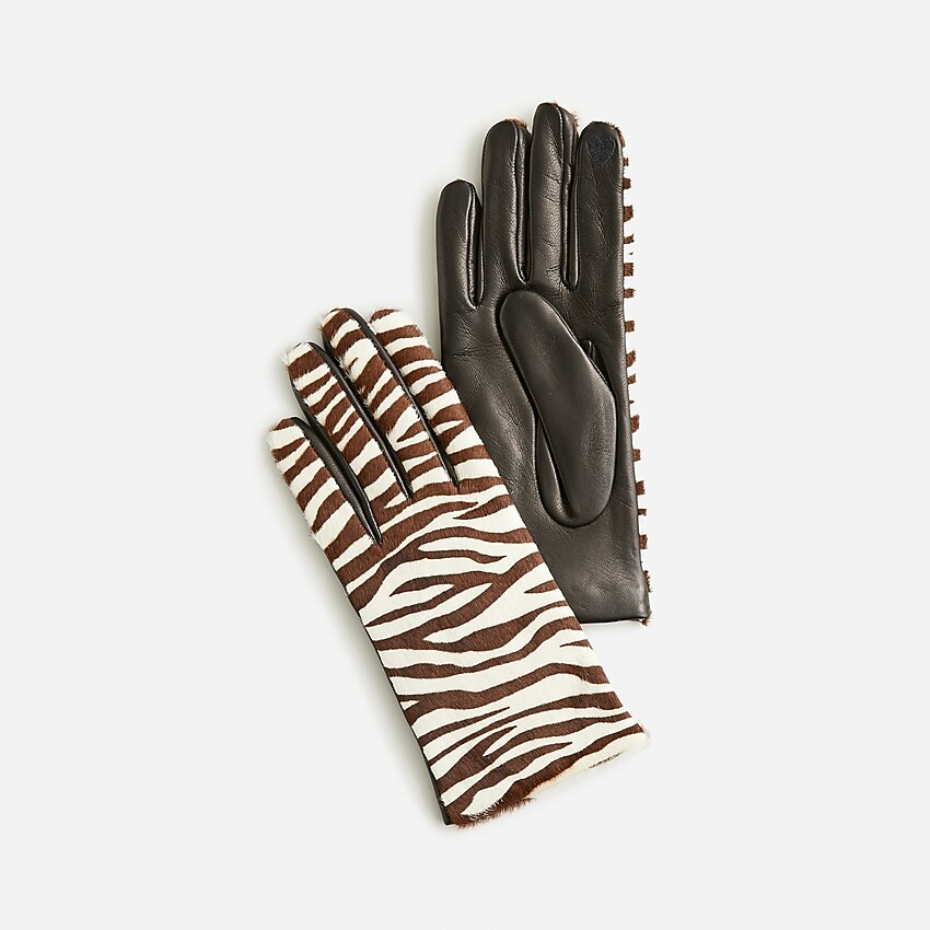 Touch-screen gloves in calf hair and Italian leather | J. Crew US